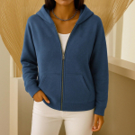 Women's casual hooded zipper long-sleeved loose pullover multi-color sweatshirt M tumesinine