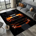 3D F-Ford Mustang v&otilde;idus&otilde;iduauto mootorratta vaip elutuppa, magamistuppa, kodu diivani kaunistamiseks, lasteala vaip libisemiskindel p&otilde;randamatt 60*90cm
