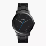 Fossil Meeste Minimalistlik Kvartsikell - Must Tihvt, Roostevabast Terasest Rihm, &Auml;rikasulik FS5308 must