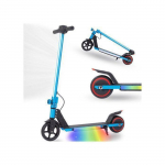 Trottinette &eacute;lectrigue pour enfants - Leawin - Autonomie 5 - 8KM - Max 14KM/H - Bluetooth - Syst&egrave;me de freinage &eacute;lectronique - Bleu.