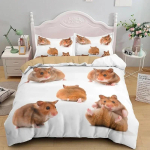 3D Hamster Armsad Loomad Mugav Tekikate Padjap&uuml;&uuml;r Voodipesu Komplekt Laste Magamistoa Kaunistus Kodutekstiil 70x133cm