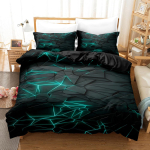 Geomeetriline voodipesukomplekt Mitmev&auml;rvilised Ebakorrap&auml;rased Mustrid Uus Lahe Must &Uuml;he Twin Queen King Suurusega Voodipesu Linane Komplekt Kodu Dekoor Eu Twin 135x200cm black