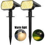 1/2/4/6 tk P&auml;ikesekaitsega Murukaitsetuled V&auml;litingimustes LED Aiavalgustid Veekindel Maastikuvalgustus Hoovi Teeplatsi &Otilde;ue J&otilde;uludeks 52LED/13LED, RGB/Soe/Valge 52LED Warm-2Pcs black