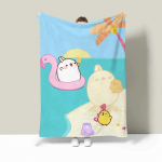 Anime tekk visketekk Molang armas visketekk diivanile luksuslik voodipesu vooditekid diivanikaunistus kohev ruuduline tekike p&otilde;lvedele pehme 30x40in