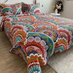 Boheemlaslikus stiilis voodikate voodil Ruudulise mustriga heegeldatud tekk Kahekohalise voodi linad Voodikatted Voodikate Madratsikate Diivanikate 180x220cm white