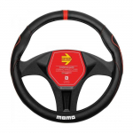Couvre-volant Supergrip - momo - Noir/Rouge - 36,5-37,9 cm - PVC souple - Prise en main parfaite - Inserts en relief