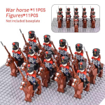 10 tk Napoleoni s&otilde;dade s&otilde;jav&auml;elased ehitusklotsid WW2 minifiguurid Prantsuse Briti fusiljeer p&uuml;ssid relvad m&auml;nguasjad lastele