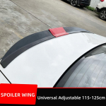 Universaalne spoiler autode paigaldamine ABS-sabavarda t&uuml;&uuml;pi auguvaba fikseeritud tiib, kolmeosaline reguleeritav 115-125 cm Matt Black Red