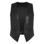 Unisex L&auml;ikiv litritega vest Varrukateta n&ouml;&ouml;pidega vest Tantsupidu Klubi Lavaline esinemine M must