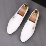 Moodne Mood Uued Meeste Must Valge Pehme Nahast Lamedad Kingad Meessoost S&otilde;idukingad Loaferid Homecoming Pulmakleit Zapatillas Hombre 43 black