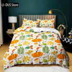 K&otilde;rvitsatekkide komplekt K&otilde;rvitsate koristamise p&uuml;ha Halloween t&auml;nup&uuml;ha teema Voodipesukomplekt Mikrokiust Queen-suuruses tekikott EU single(135x200cm)