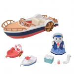 Sylvanian Families S&otilde;idukid P&otilde;nev Paat ST Mark Vanus 3 ja M&auml;nguasi Sylvanian Epoch [Kapten H&uuml;lge Komplekt] V-08 Sertifitseeritud, &Uuml;les, Nukumaja, Pered,