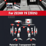 For ZEEKR 7X EV 2025 Auto Central Control Screen TPU Navigation Anti Scratch interior Protection Film Sticker Left Hand Drive