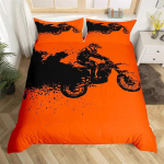 3D luksuslik voodipesukollektsioon Mootorrattaprintiga tekikottide kollektsioon Padjap&uuml;&uuml;ridega Motokrossi voodikate Poiste voodikollektsioon 155X220cm-3pcs