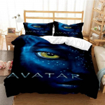 Avatar filmi tr&uuml;kiga kolmeosaline voodipesukomplekt Moodne ese Lastele v&otilde;i t&auml;iskasvanutele Vooditele Tekikatted Padjap&uuml;&uuml;rid Voodipesukomplekt Kingitus EU Single(135*200cm)3pcs