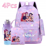 4 tk/komplekt Anime Armas K-POP Tr&uuml;kitud Seljakott Suure Mahutavusega Koolikott K&auml;ekott Koti&uuml;mbris 750 ml Vee Pudeliga Poiss T&uuml;druk Koolikott veekindel Mochila