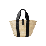 Chloe Sense Minimalistlik Mood Tikitud Logo Tekstuuriga Kontrastne Kootud Rfia V&auml;ike Vasikanahast Korv &Otilde;lakott Keskmine CHC23-SS303J66-001 Basic Set (Bag+Dust Bag)