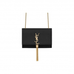 Saint Laurent Ysl Kate Kuldne Logo Karedaks Reljeefne Nahast Tutt Kett-&Otilde;lakott V&auml;ike Naiste kotid Must 474366-BOW0J-1000 Basic Set (Bag+Dust Bag)