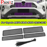Car ect Proof Net For Toyota RAV4 XA40 XA50 2016- Water Tank Cover Racing Grid Protective Net Condenser Auto Accessories 2016-2019 black