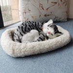 Hingav kass Simulatsioon Lemmiklooma Mudel Kaunistused Palus Magav Kass Koer Kodu Kaunistus Ornament Fotograafia Rekvisiidid K&auml;sit&ouml;&ouml; S&uuml;nnip&auml;eva Kingitus black