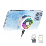 Black Shark FunCooler 5 Magnetiline Nutitelefoni Jahuti, RGB Jahutusventilaator Eemaldatava K&auml;epidemega, Kaasaskantav Telefoni Jahuti iPhone'i Magnetilisele Seeriale ja Androidile