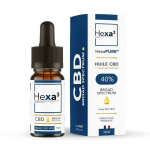 Huile CBD HexaPURE, MCT Bio, Broad Spectrum 40% , 4000mg, sans THC (10ml) 3 flacons