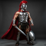 T&auml;islihaseline Spartalase soomusr&uuml;&uuml; komplekt Kuningas Leonidas Keskaegne Kreeka kost&uuml;&uuml;m, Halloweeni Cosplay kost&uuml;&uuml;m, S&uuml;nnip&auml;evakingitus
