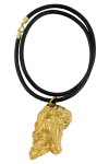 Friesian horse I - necklace with a horse, gold-plated pendant for a horse fan, unique jewellery by Art-Dog brand black