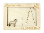 Pharaoh Hound, Kelb tal-Fenek - Photo frame, engraved wooden frame, a lovely gadget for the dog lover by Art-Dog