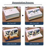 Ajakava Kalender 2026 Lauakalender LED-valgustusega 3D &Auml;rarebitav Kalender Paberist Nikerduskunst M&auml;rkmepaber Kingitus J&otilde;ulud