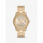 Michael Kors Suur Bryant Pav&eacute; Logoga Kuldse Tooni K&auml;ekell MK6862 kuld