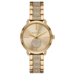 MICHAEL KORS K&auml;ekell Kvartsmehhanism Roostevabast terasest rihm 36mm Kuldne sihver Naiste kell 50m veekindel MK4602 Gold Dial