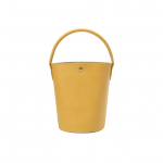 Longchamp &Eacute;pure 17 Press-n&ouml;&ouml;biga suletav reljeefse nahaga &auml;mbrikujuline k&auml;ekott V&auml;ike Naiste k&auml;ekotid Kollane 10161HYZ452 Basic Set (Bag+Dust Bag)