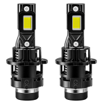 2 tk 60000 lm D2S D4S LED-autode esitulede pirnid D2R D4R LED-autovalgusti Suure v&otilde;imsusega 200W 1:1 Plug and Play 30-kiibiline CSP Turbo Lamp 6000K Valge D4S/D4R black