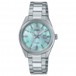 Casio 50M Veekindel Kvartsmehhanism Roostevabast Terasest Rihm Unisex P&auml;rlmutterkettaga Unisex Kellad LTP-1302DS-2AV Regular Watch Box,Mother-of-Pearl Color Watch Dial