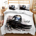 Kotka Tekikate Komplekt King Queen Suurus Hall Valge Kotkas Taevas Lendamas Pol&uuml;ester Voodipesu Lastele Teismelistele T&auml;iskasvanutele EU single(135x200cm)