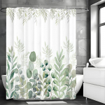 Eukal&uuml;ptilehe du&scaron;ikardin, Vannitoa dekoratiivne du&scaron;ikardin, Veekindel du&scaron;ikardin konksudega 90*180cm