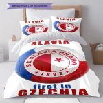 SK Slavia Praha ,Mustriga Voodipesu Tekikomplekt Tekikate Padjap&uuml;&uuml;r Kodu Kaunistus S&uuml;nnip&auml;evakingitus (1 * tekikott + 2 * padjap&uuml;&uuml;ri, ilma s&uuml;damikuta) 135x200cm