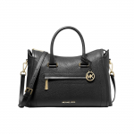 Michael Kors MK Carine Logoga T&otilde;mblukuga &Otilde;lakott Risti-keha Kott Naiste K&auml;ekotid Must 35F2GCCS3L-BLACK Basic Set (Bag+Dust Bag)