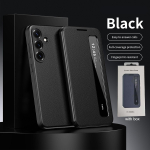 APP K&otilde;rgetasemeline Nahast Magnetiline Klapp-telefoni&uuml;mbris Samsung Galaxy A57 A37 A17 A56 A36 A16 A55 Nutika K&uuml;ljepaneeli AknaKate Klapp For Galaxy A37 must