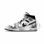 Jordan Air Jordan 1 Cloud Step Must Katvus K&otilde;rge s&auml;&auml;rega Vintage Korvpallijalatsid Unisex Must Valge DQ8426-132(Team998-) 44