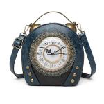 Uued Trendikad PU Nahast Retro Kella K&auml;ekotid Naistele 2025 Moodne Luksuslik Daamide &Otilde;la Crossbody Kott Ruudukujuline &Otilde;htune Sidurikott sinine