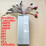48V 60V 72V 2000W/2500W E-jalgratta kontroller 45A /60A 18 MOSFET DC kontroller kahekordne režiim Elektrilise t&otilde;ukeratta jalgratta kiirusmootori jaoks 2000W-72V-45A