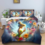 Tinkerbelli tekikott Multikas Digitaalne tr&uuml;kk Kodu padjap&uuml;&uuml;ri komplekt T&auml;iskasvanute magamistuba Laste tekk Voodipesu 90x200cm