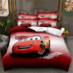 Multikad Autod Voodipesukomplektid 1/2 padjap&uuml;&uuml;ri, Lightning McQueen Tekikate Poisi Voodipesu Voodipesu Kingitus Lastele Poistele 100x135cm 2pcs