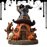 Halloweeni Kummitusmaja Kaunistused Vaik Valgustatud Hirmutav Maja 6,18 tolli Helendav Kuju Skulptuur Halloween N&otilde;id K&otilde;rvitsa Ornament China Mainland