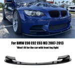 Auto esikaitseraua huul jagaja spoiler BMW E90 E92 E93 M3 2007-2013 jaoks Difuusori kaitse Autotarvikud S&uuml;sinikkiud L&auml;ikiv must Glossy Black