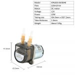 Kamoer 220ml/min KPA200 Madala vooluhulga peristaltiline pump 12V 24V Hammasrataspump DC mootoriga Iset&auml;ituv pump BPT voolikuga Annustamispump KPA200-SW3B40-12V