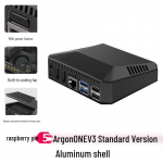 Argon One V3 alumiiniumisulamist korpus Raspberry Pi 5 jaoks koos NVMe M.2 SSD, PWM-jahutusventilaatori ja PCIe-&scaron;assiiga. M.2 Aluminum Alloy Case