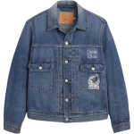 Levis X Maailmameistriv&otilde;istlused Mehhiko Meeskonna Koost&ouml;&ouml; SS26 Vintage Pesu Minimalistlik T&ouml;&ouml;le K&auml;imiseks Pikkade Varrukatega Denim Jakk Unisex Jakid 006GH0008 M gray